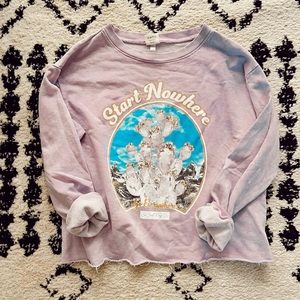 Cropped graphic sweatshirt lilac NEW @sheisbtq